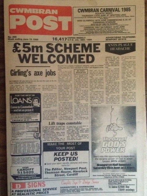 The Cwmbran Post, a weekly newspaper