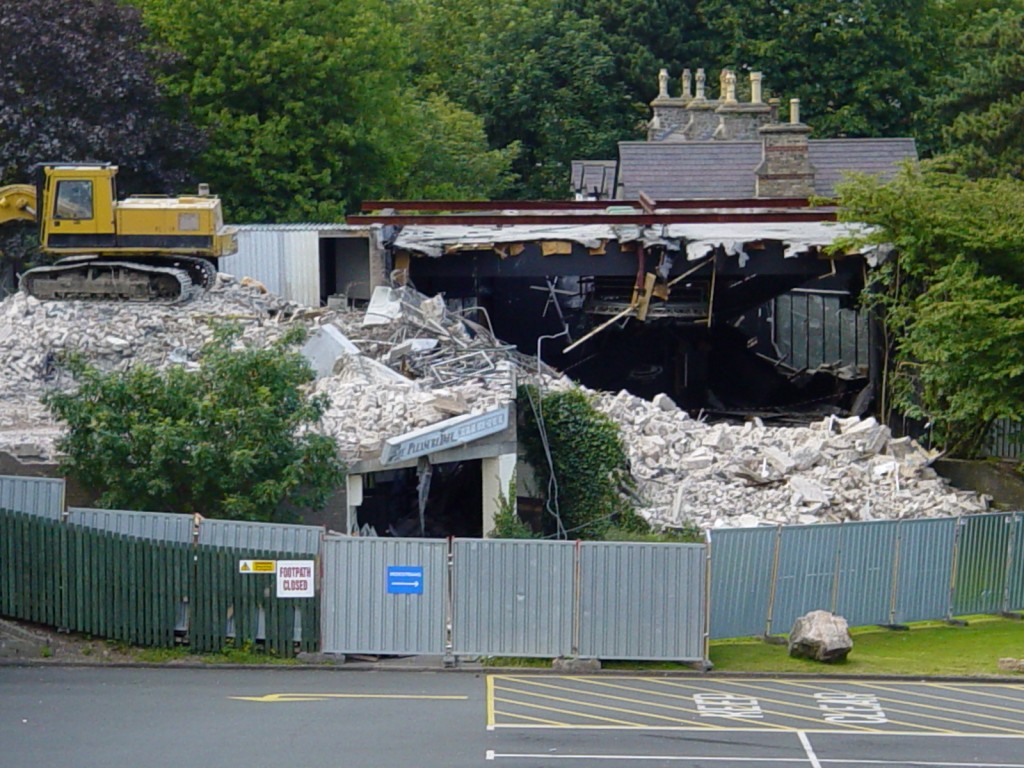 The PleasureDome in Cwmbran being demolished