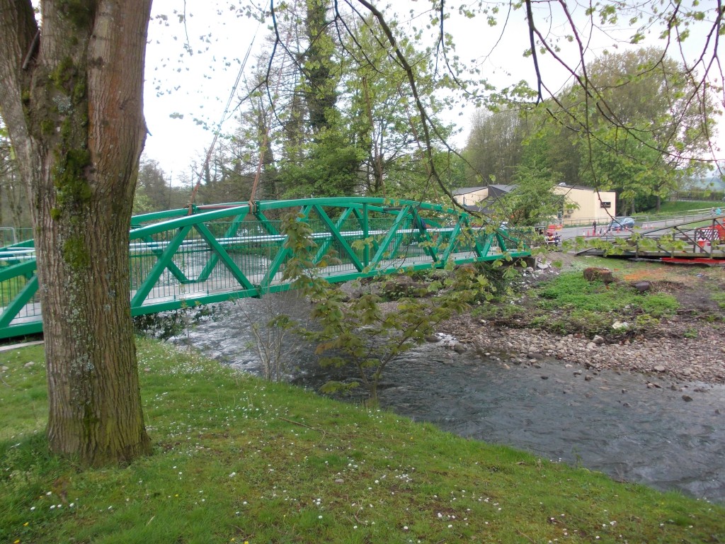 The new footbridge across the Afon Lwyd in Cwmbran