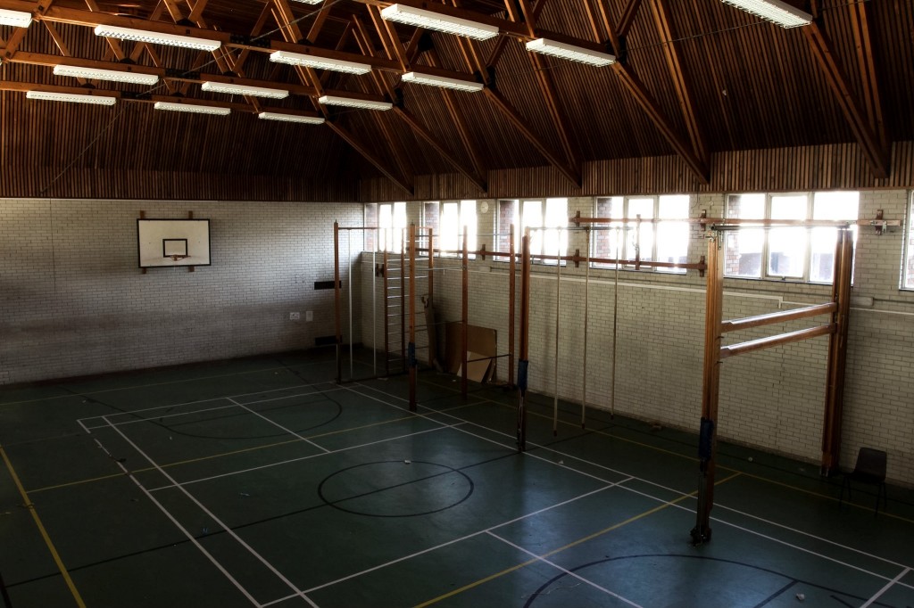 The gymnasium in the police training college in Cwmbran