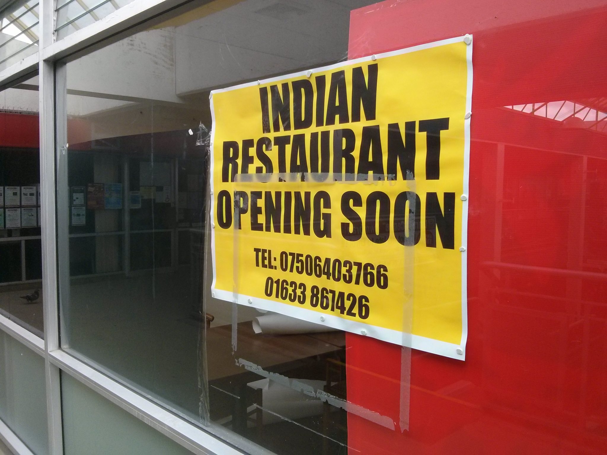 The sign on former Chinese restaurant in Cwmbran