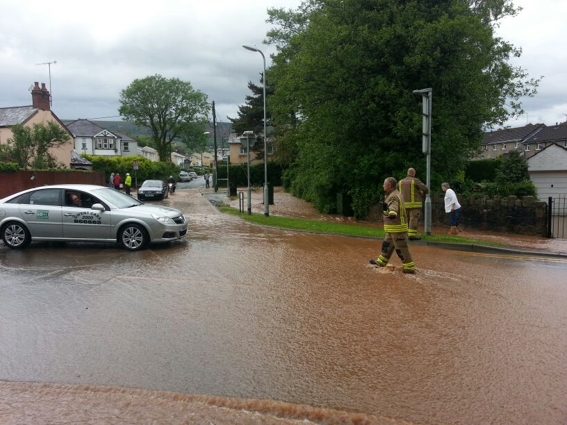 The fire service closed a road in Two Locks