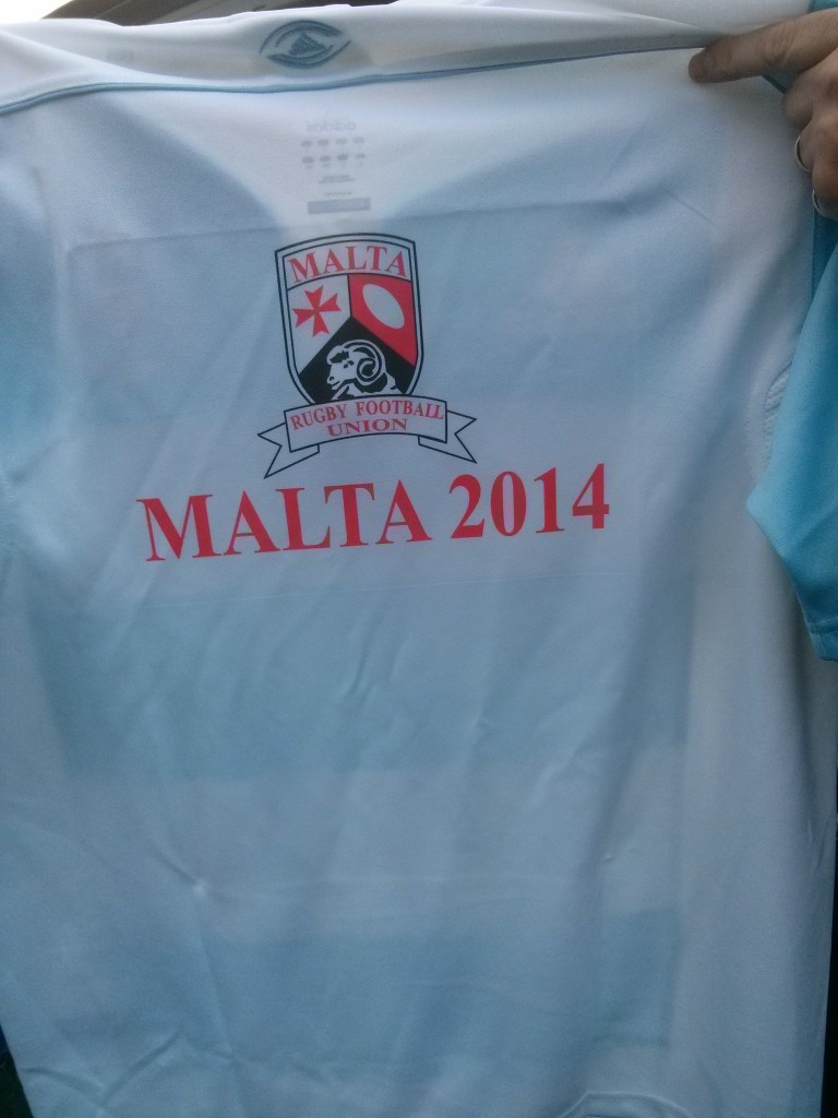 The tour top for Cwmbran RFC's youth team trip to Malta