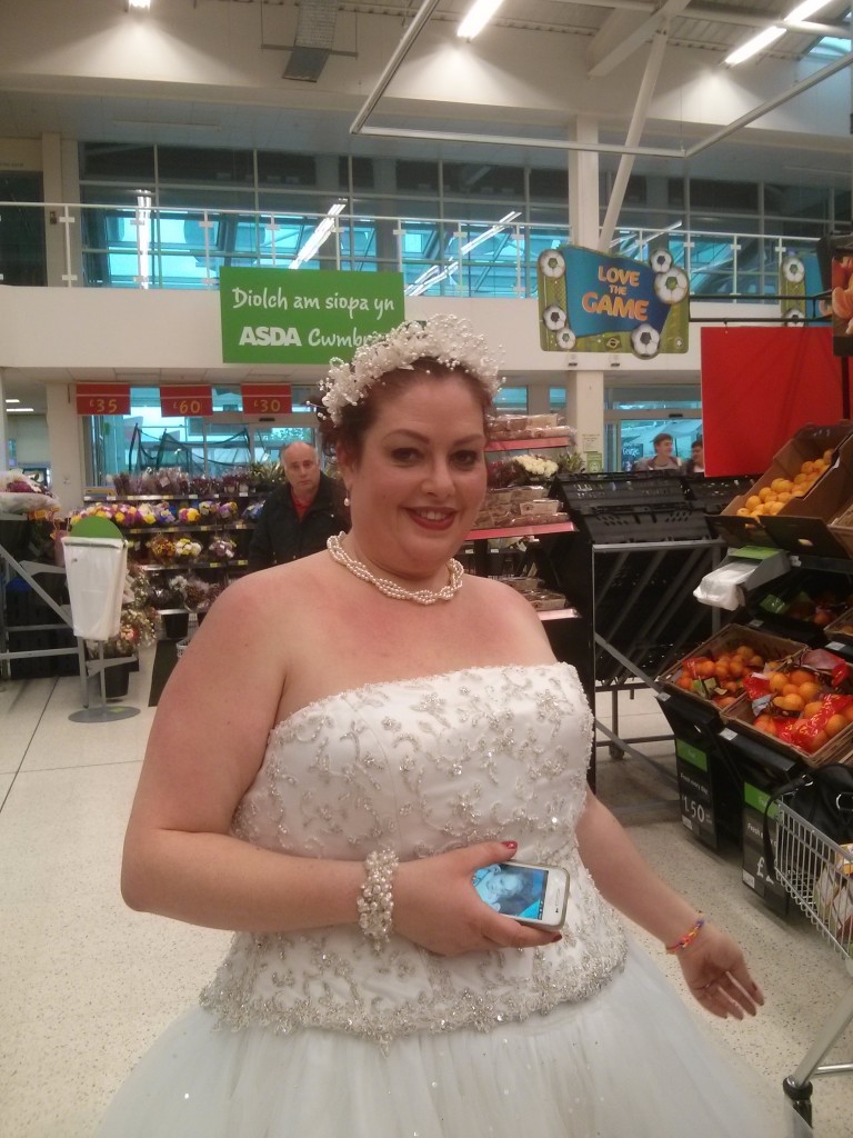 Anna the bride in Cwmbran Asda