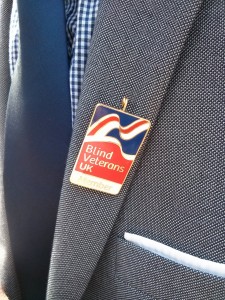 A Blind Veterans UK badge