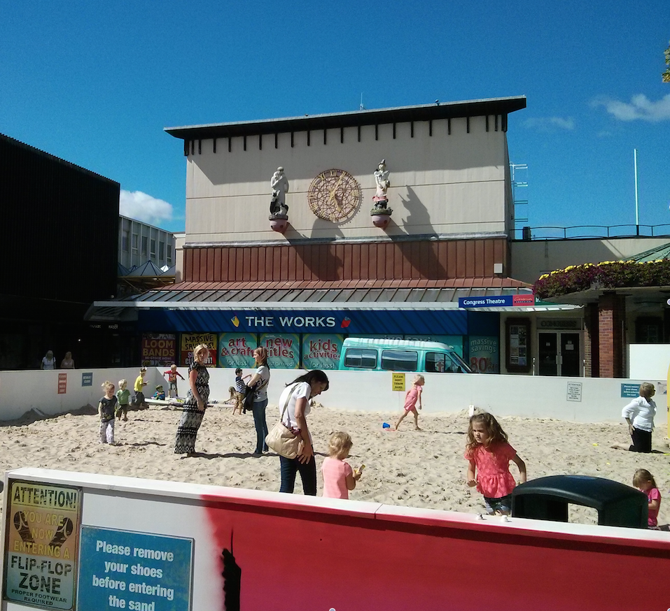 The beach in Cwmbran town centre