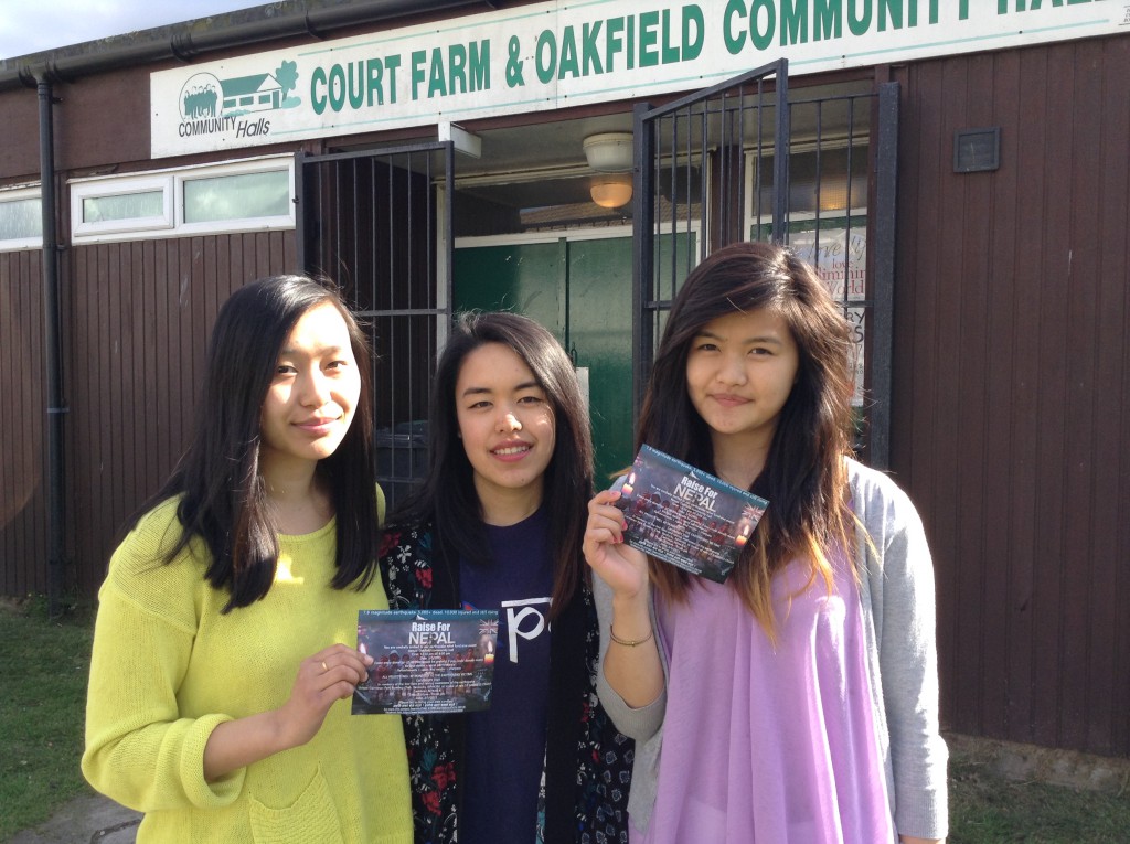 Swarnim Maden, Nabina Fagu and Merina Bura from the Wales Gurkha Youth Committee