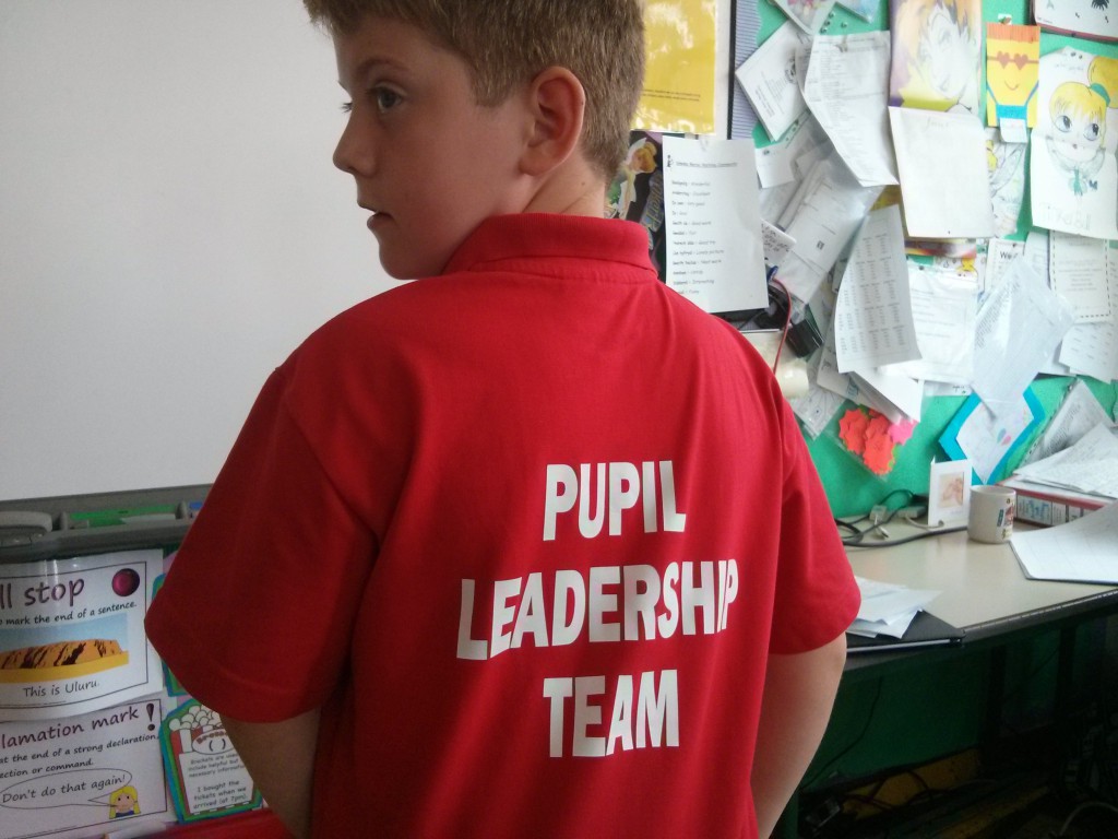 Team members wear this t-shirt so pupils know who they are