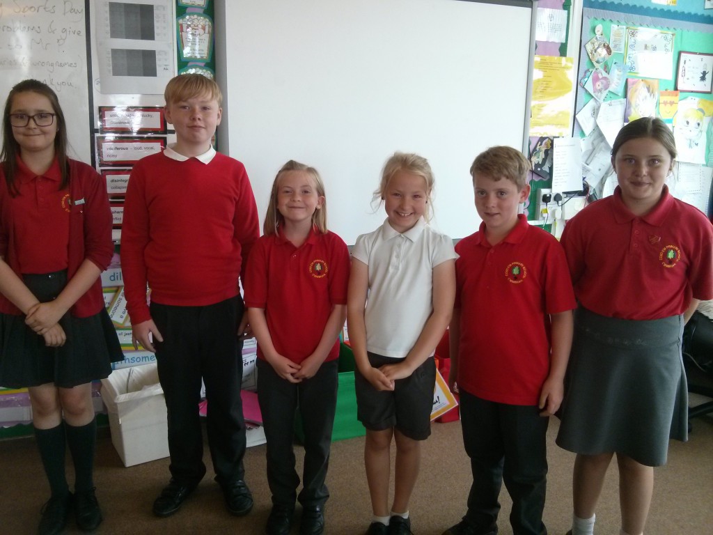 The Pupil Leadership Team at Coed Eva Primary School
