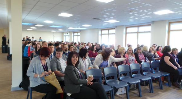 Staff on their first day at Cwmbran High School