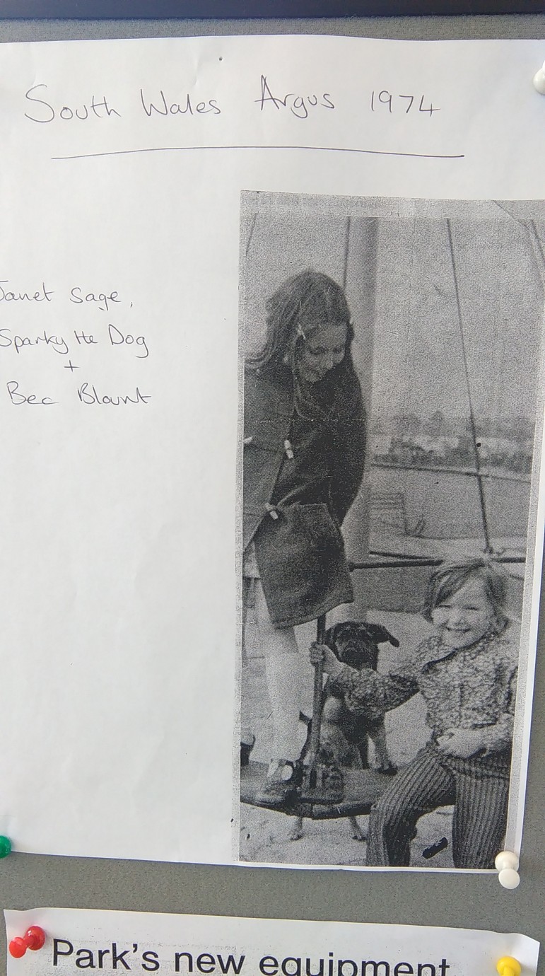 Rebecca Blount, who is now in the Friends of Cwmbran Park, playing in the park in 1974