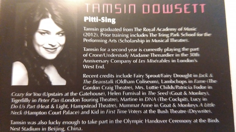 Tamsin Dowsett in The Mikado with the Welsh Musical Theatre Orchestra