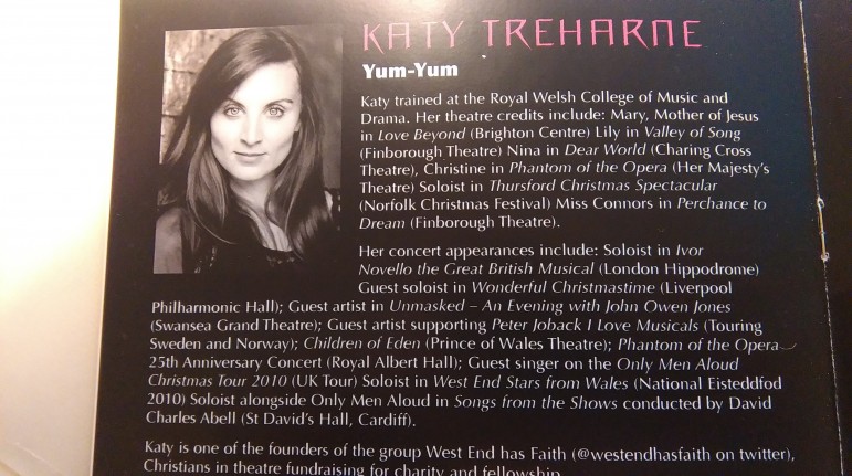 Katy Treharne in The Mikado with the Welsh Musical Theatre Orchestra