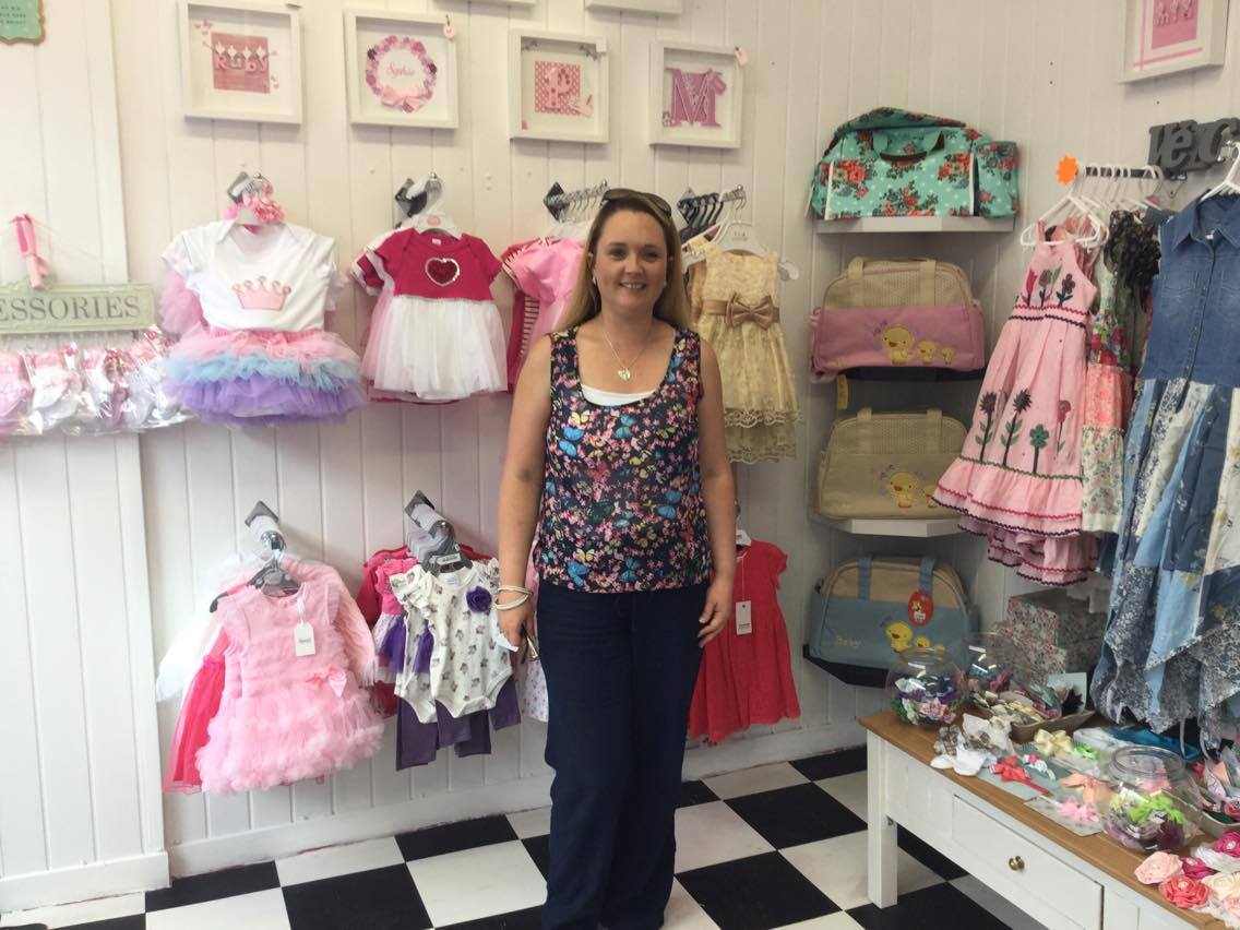 Helen inside her shop