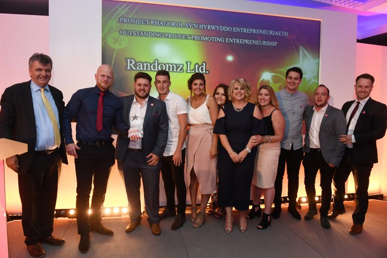 The Randomz team collect their award at year’s Youth Work Excellence Awards