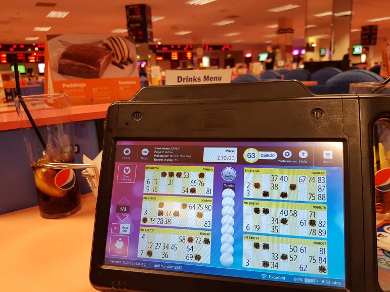 The tablet devices at Mecca Bingo Cwmbran