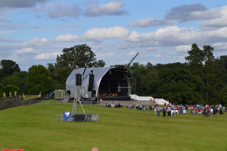 The stage in the stunning grounds of Bowood House