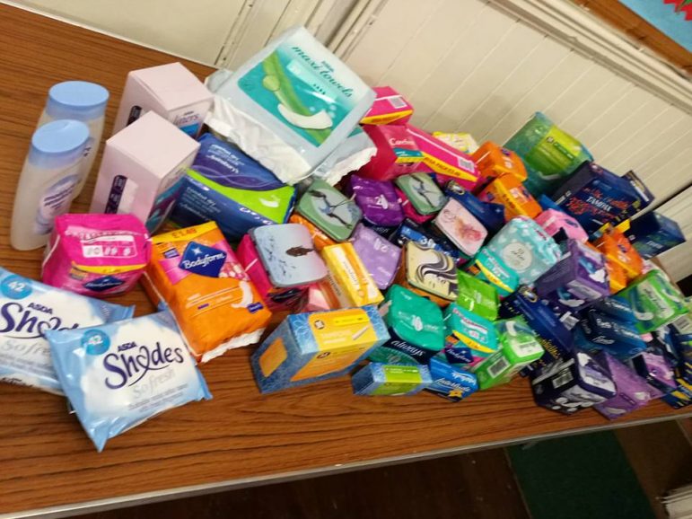 Over 70 products were donated by the rainbows, brownies and guides in Cwmbran