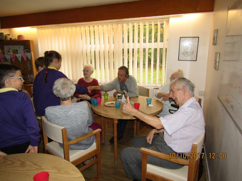 Nant Celyn Primary School pupils at Ty Gwyn Care Home