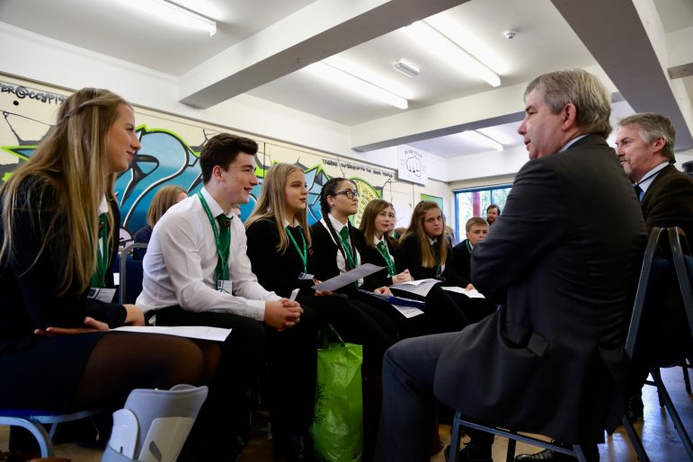 Young people quiz assembly members in Cwmbran Centre for Young People