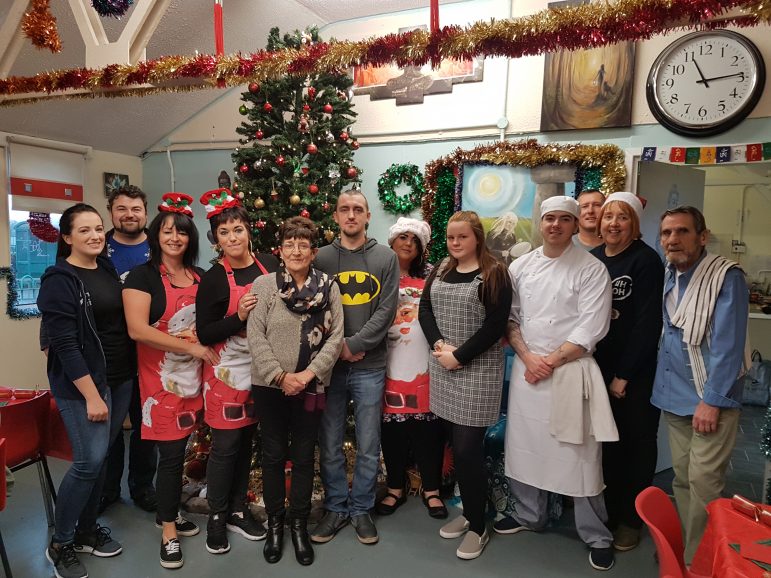 The volunteers behind today's Community Christmas Dinner in Cwmbran