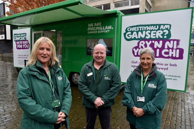 Staff from Macmillan will be sharing cancer information from their bus in Cwmbran and Blaenavon