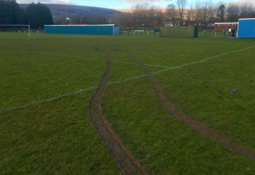 The junior pitch at Cwmbran Celtic Football Club