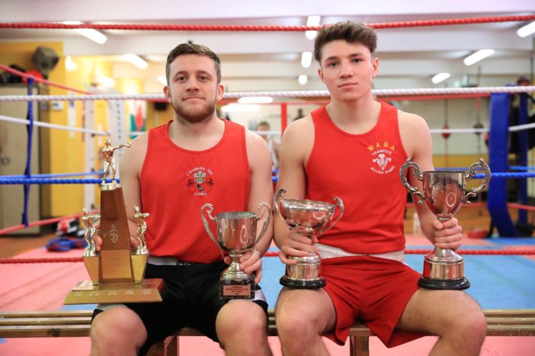 Two boxers at Cwmbran Boxing Club