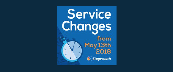 A poster to advertise changes to Stagecoach services