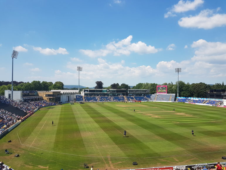 Sophia Gardens before the start of Glamorgan v Sussex