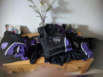 PE kits donated at Cwmbran High School