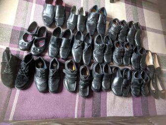 Shoes donated at Cwmbran High School