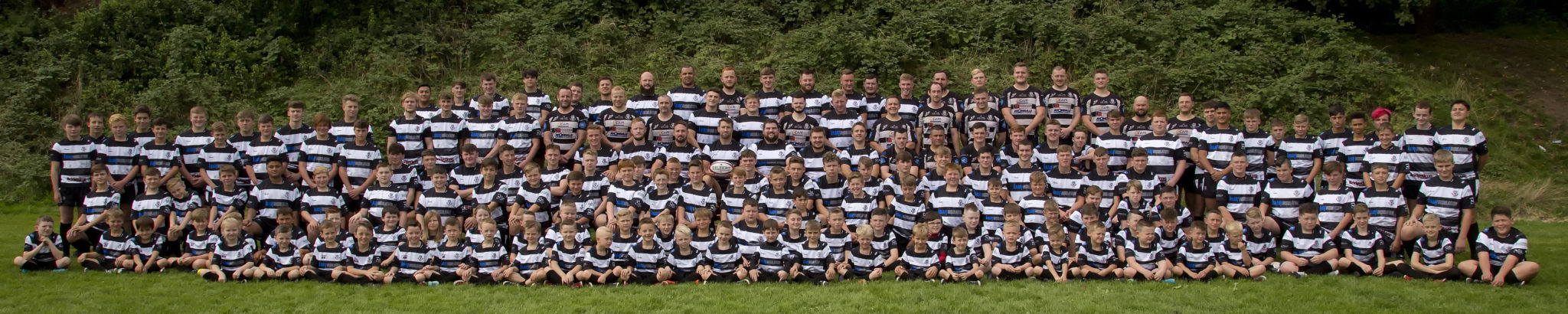 The 2017/18 Cwmbran RFC squad from under sevens through to the first time