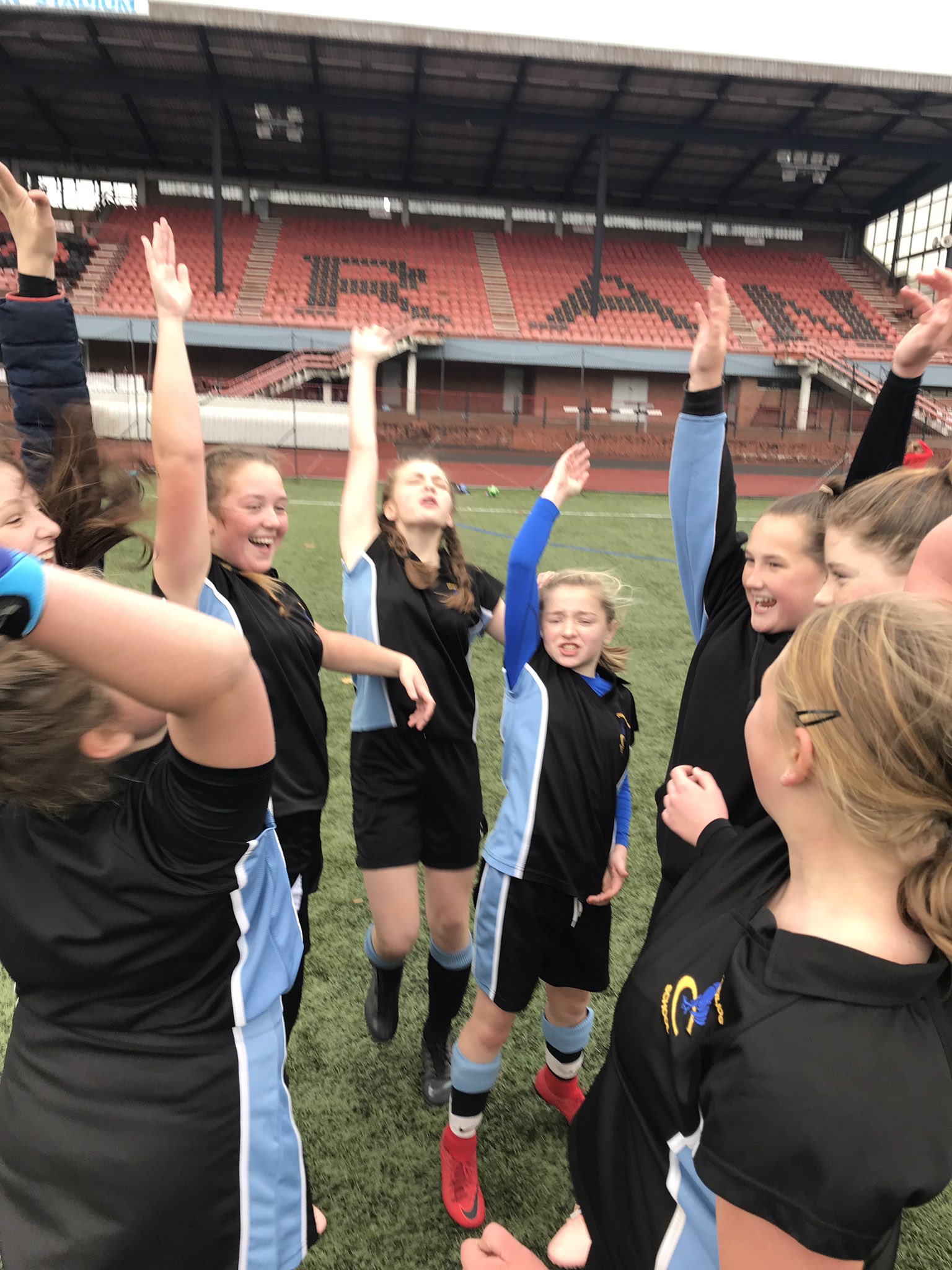 Croesyceiliog School's girls under 13 team