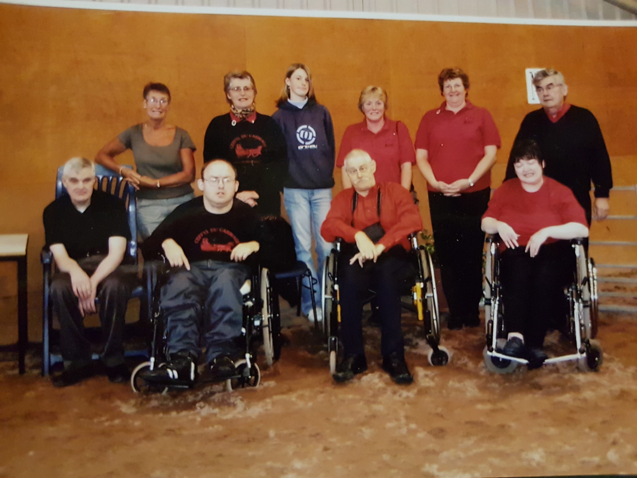 Colin (front left) with members and volunteers of Ceffyl Du