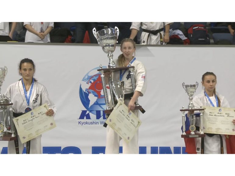 Trophy ceremony at the KWU European Championships
