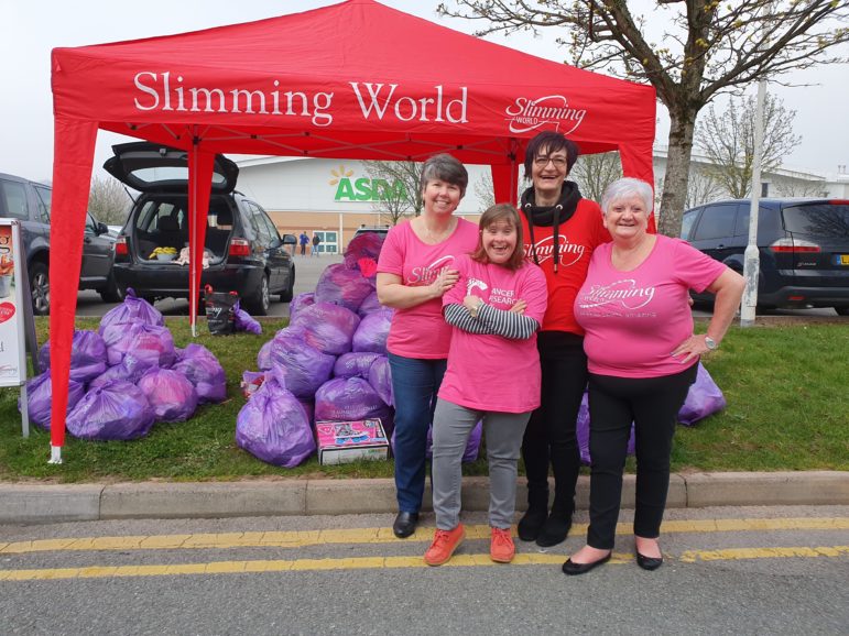 The Slimming World Clothes Throw stand in Cwmbran