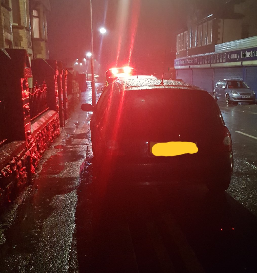 A car stopped by Gwent Police in Cwmbran