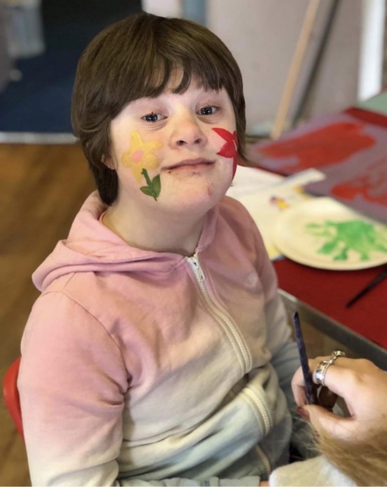 A child at one of the Torfaen Easter playschemes