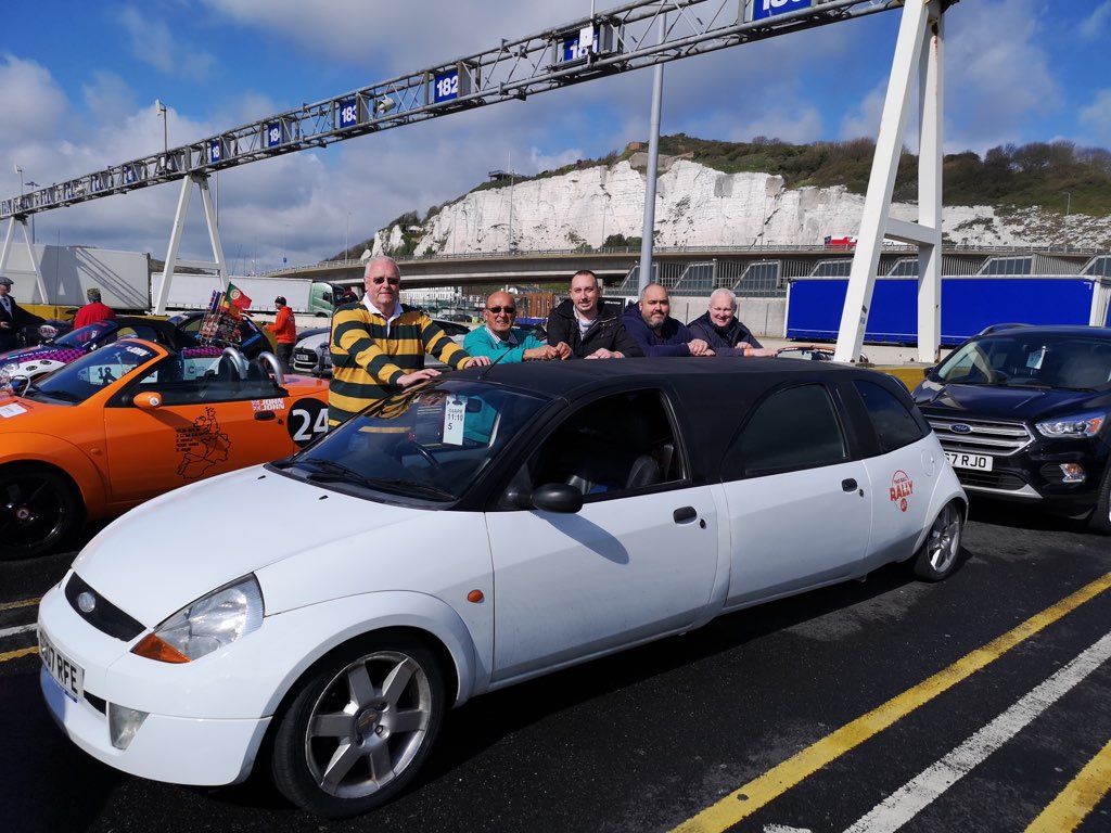 The five friends and their Ford K limousine at Dover