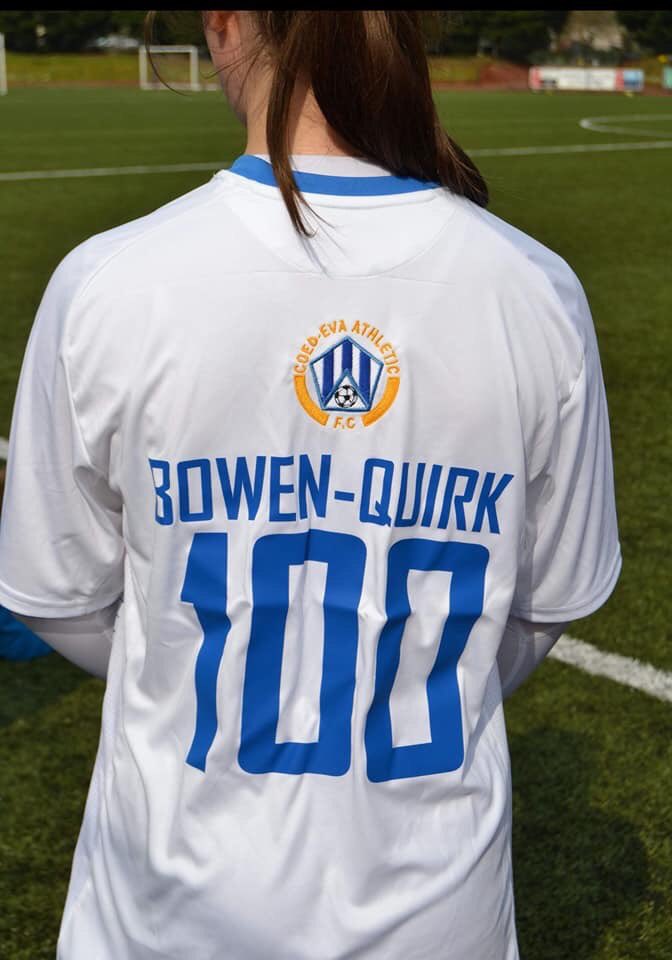 Summer Bowen-Quirk wearing her centenary shirt