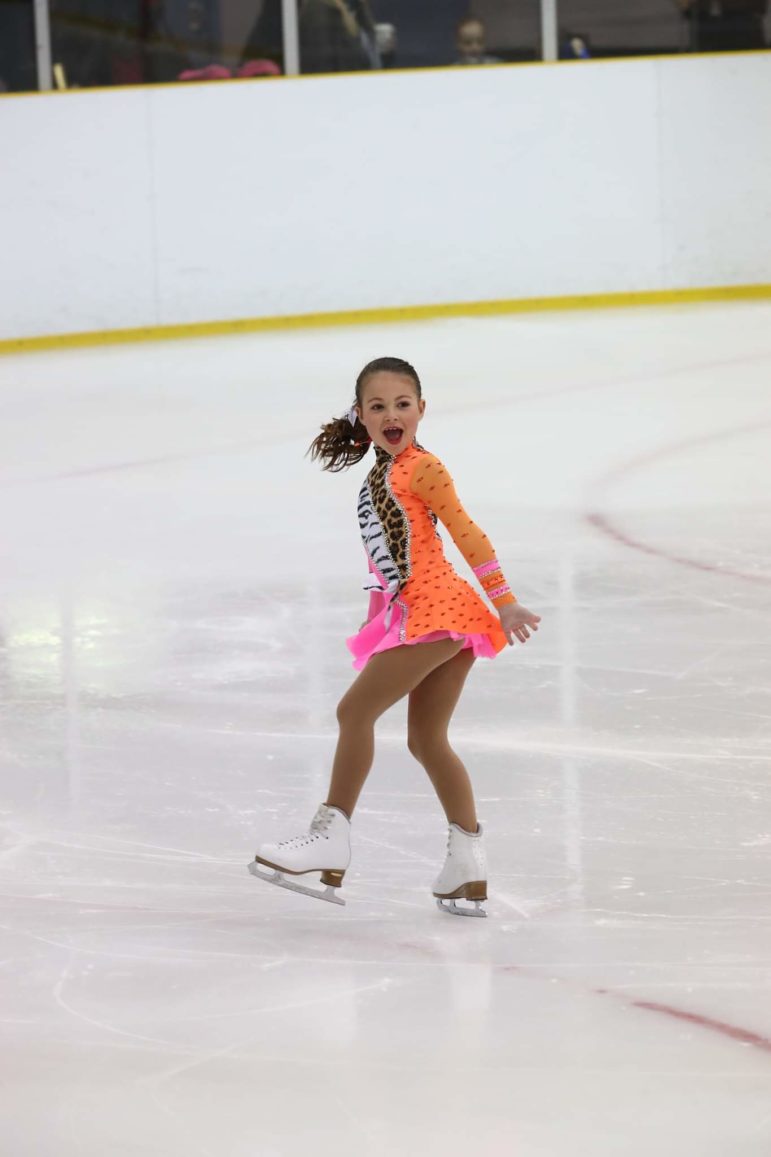 Ice skater Lily Grace Walding in a competition