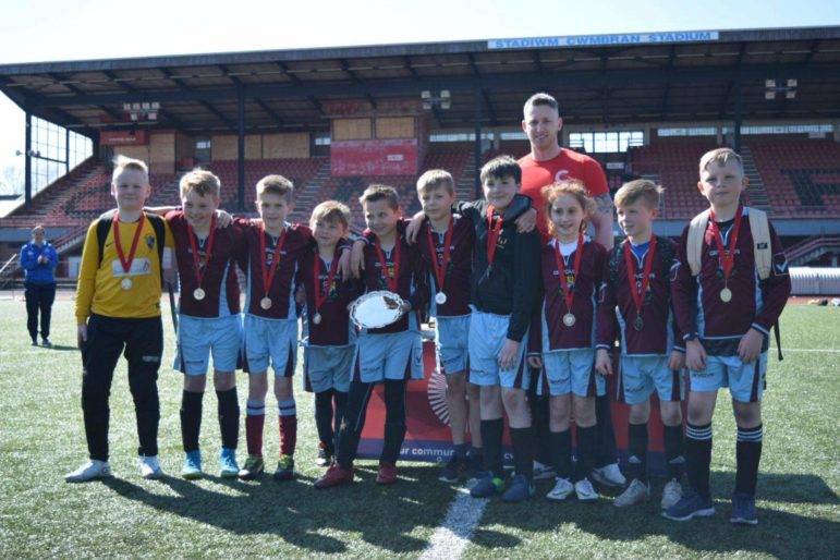 Cwmffrwdoer Primary School football team