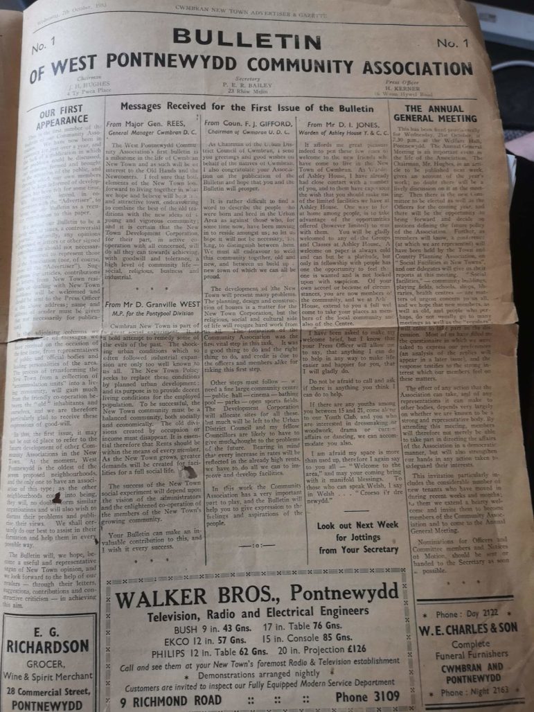 The Cwmbran New Town Advertiser and Gazette from 1953