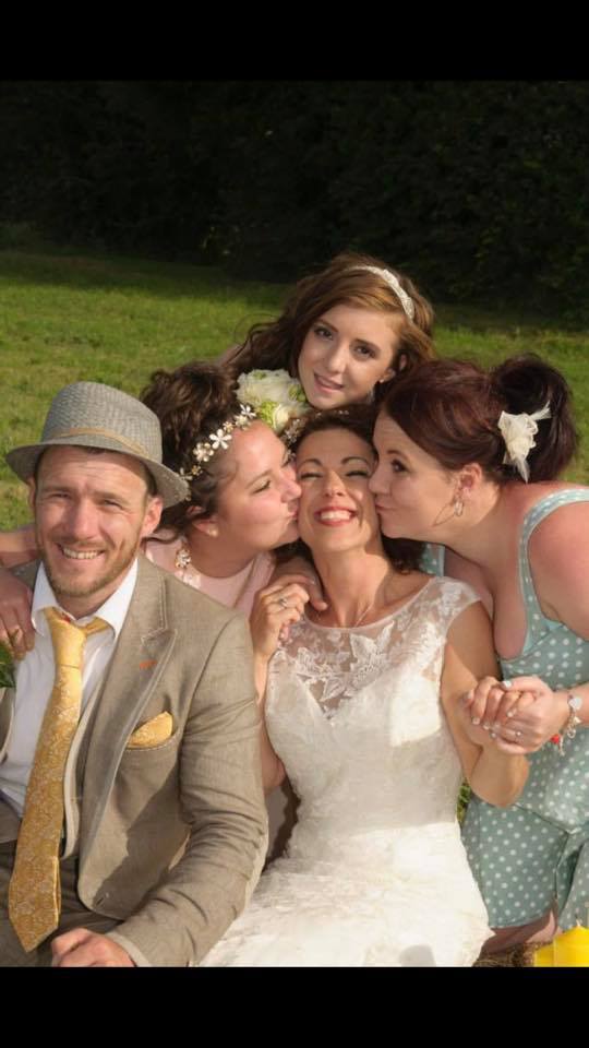 Benji and Steph Edmonds on their wedding day