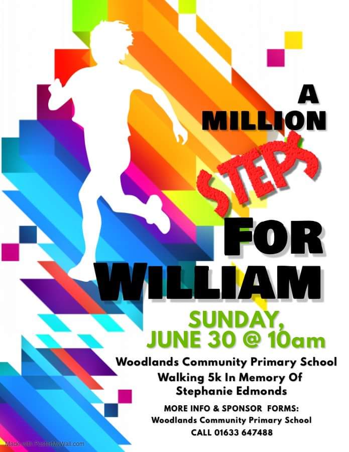 A poster for the walk in memory of Steph Edmonds