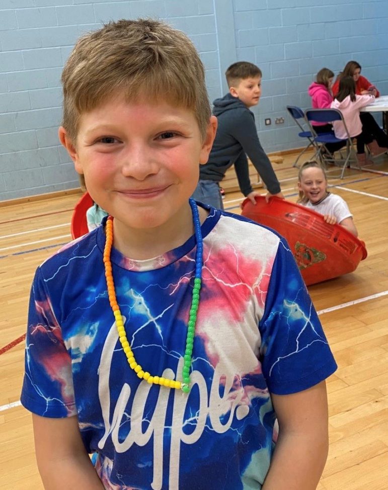 A young person at a Torfaen playscheme