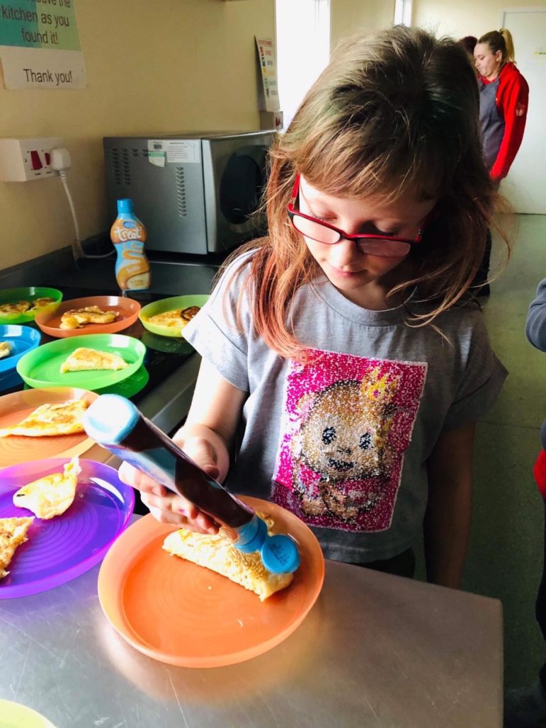 A young person at a Torfaen playscheme