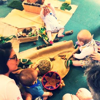 Baby and toddlers at Greenmeadow Community Farm