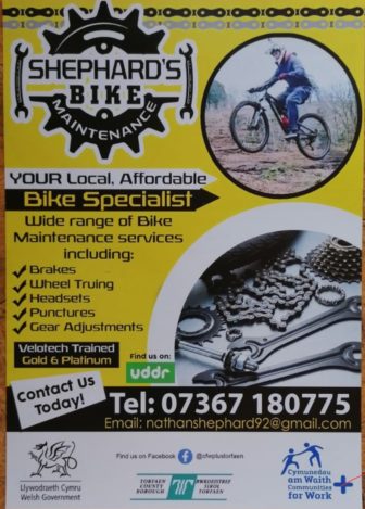 A poster for Shephard's Bike Maintenance